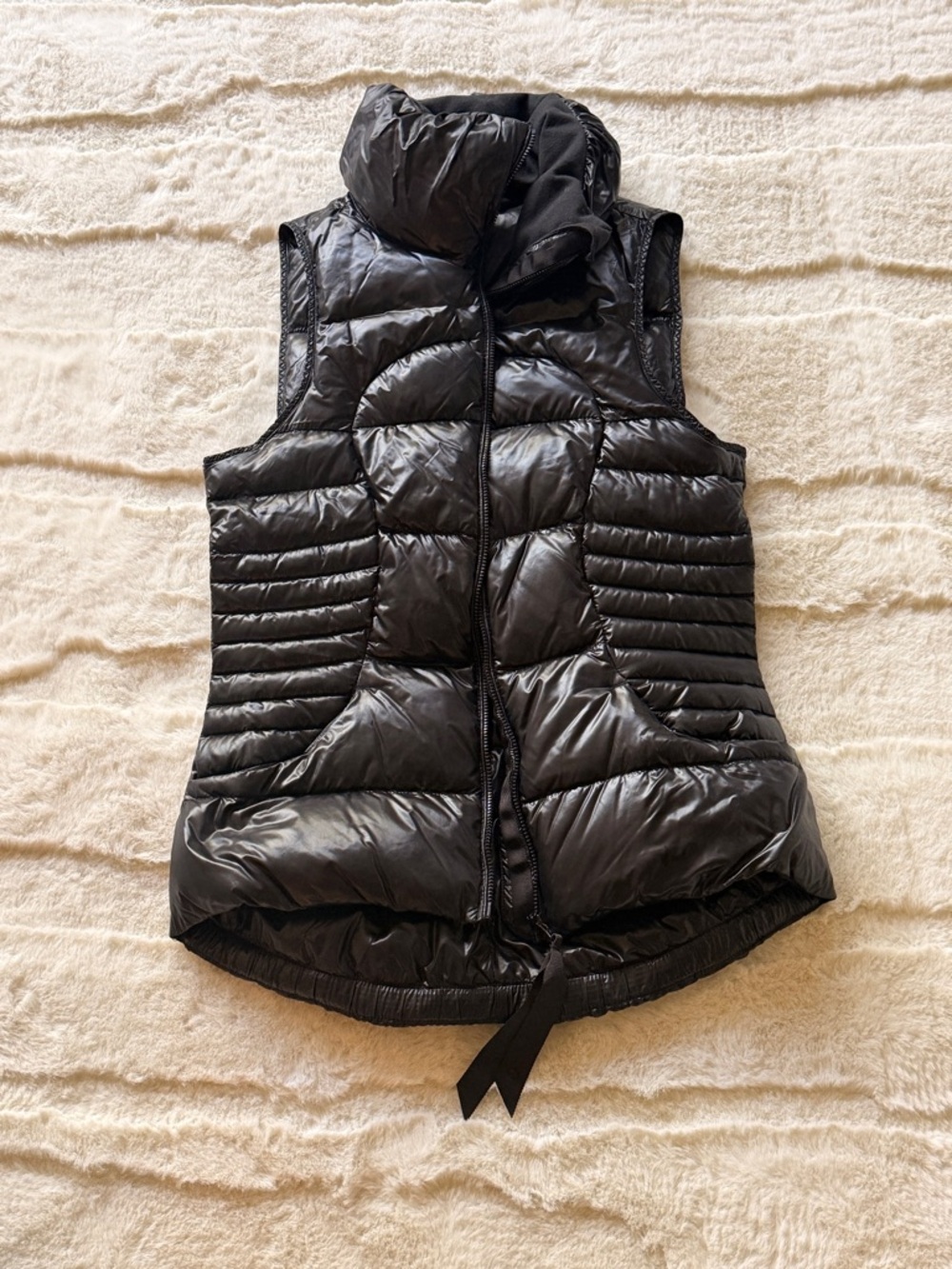lululemon athletica Black Quilted Puffer Vest with High Funnel Collar - Picture 5 of 6